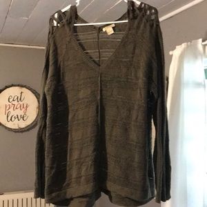 Olive green knit sweater Lucky Brand